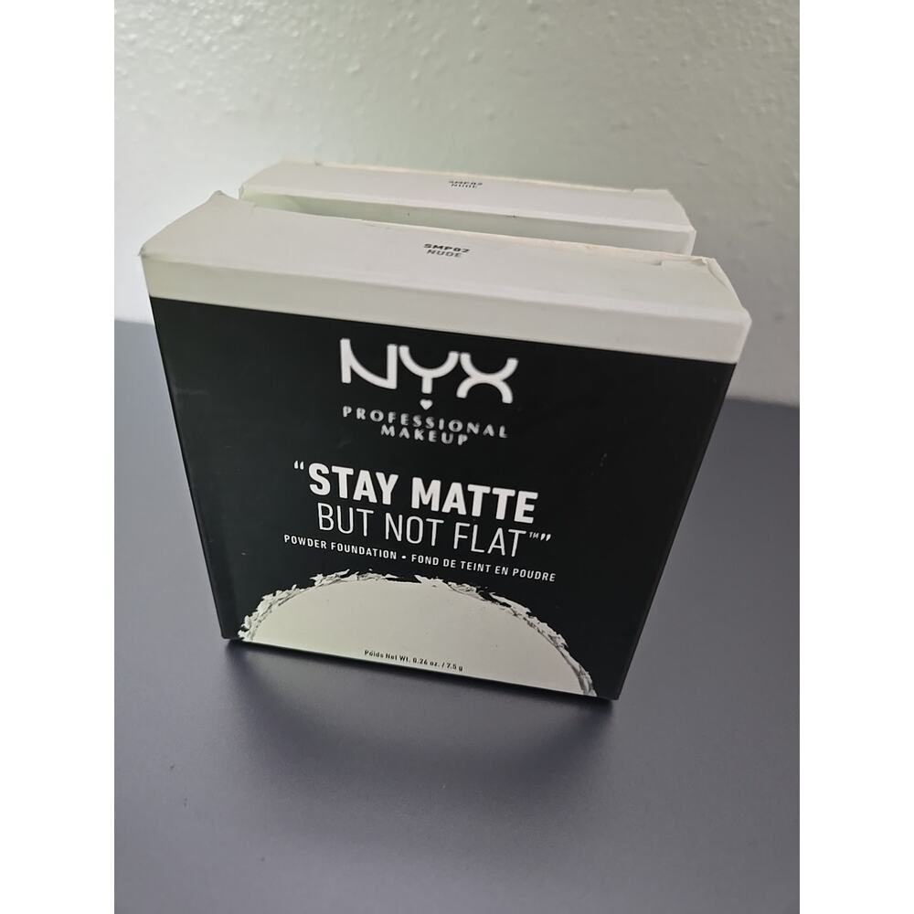 2x NYX PROFESSIONAL MAKEUP Stay Matte But Not Flat Powder *NOT SEALED Nude SMP02